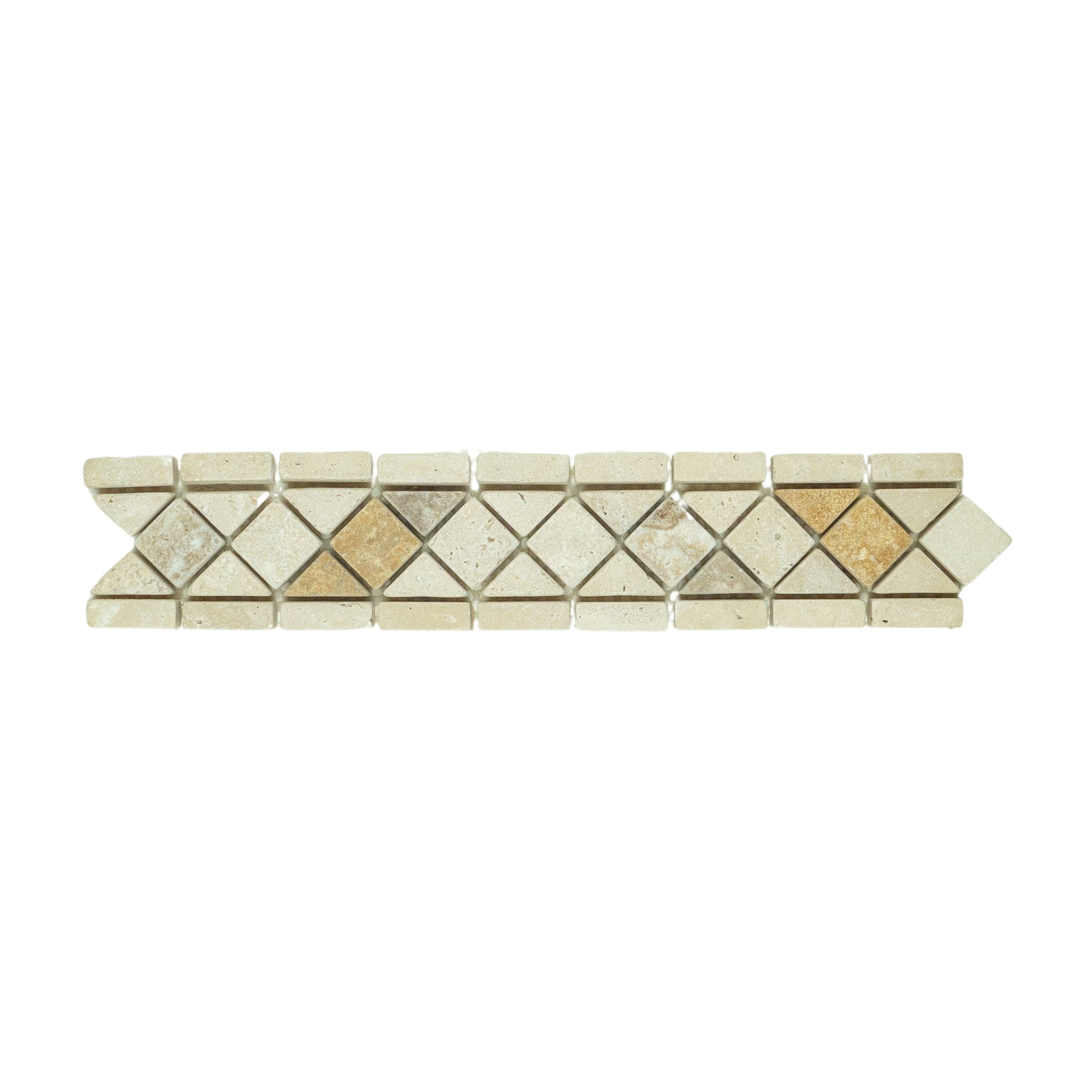 Lot De 10 Bordures En Mosaïque Rétro Style Espagnol - 48x300 Mm - Pour Carrelage Miroir